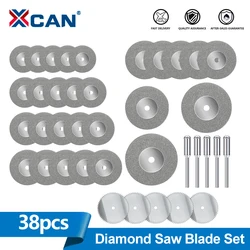 XCAN Diamond Saw Blade Mini Circular Saw Blade 38pcs 16-60mm Diamond Cutting Saw Disc For Dremel Rotary Tools