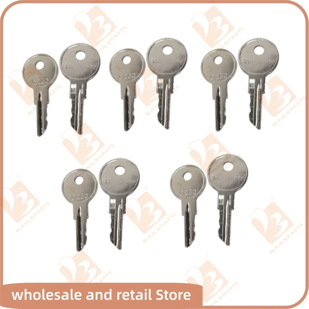 170151-001 Lgnition Keys For Crown Forklift C250 Engine Switch Keys