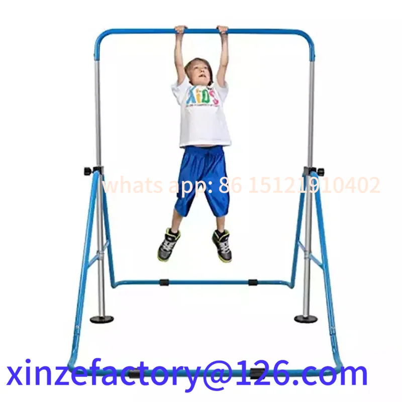 

Be suitable for Indoor Gym Adjustable Height Gymnastic Horizontal Bars Junior Training Bar Children Folding Training Bars for Ki
