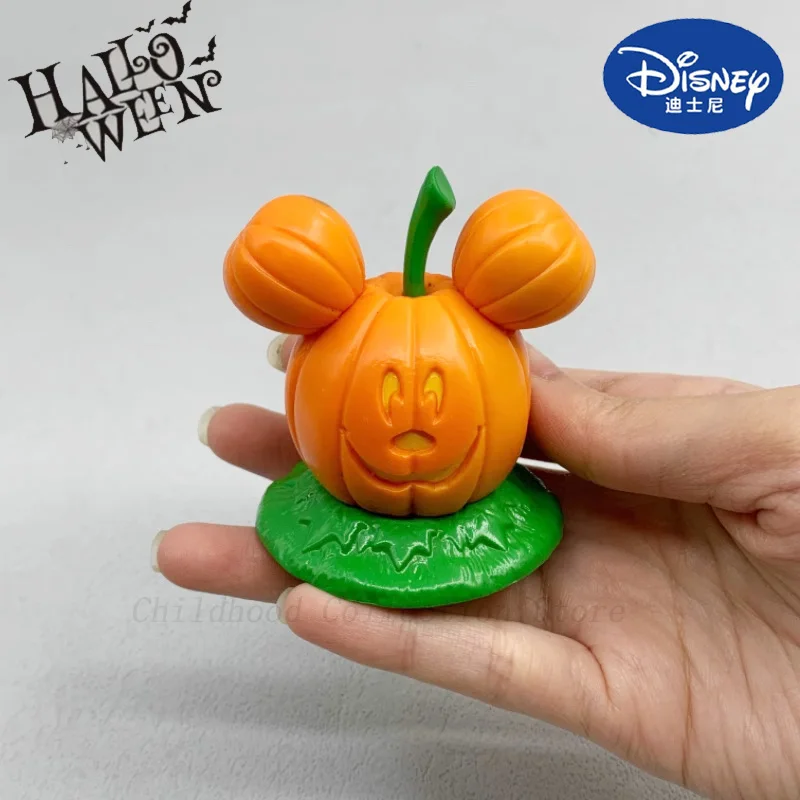 Kawaii Disney Mickey Mouse And Donald Duck Action Figure Toys Mickey Halloween Pumpkin Mini Dolls Birthday Gift For Children