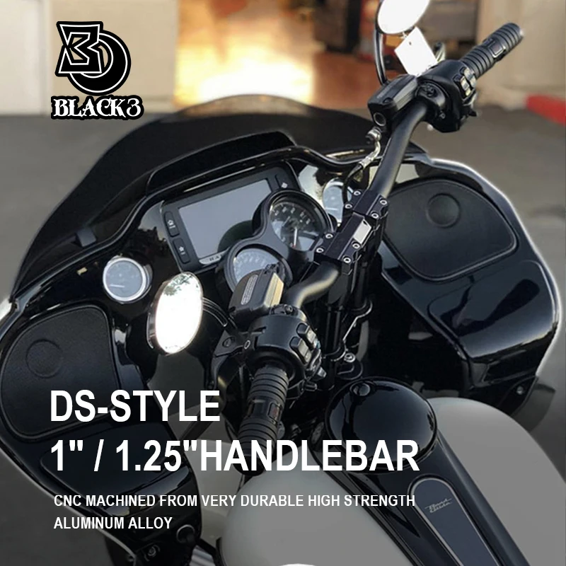 

Chiefdom Black Gold Swallow-Shape Motocross Style Handlebar, 1" High Strength Aluminum Alloy, Universal Fit