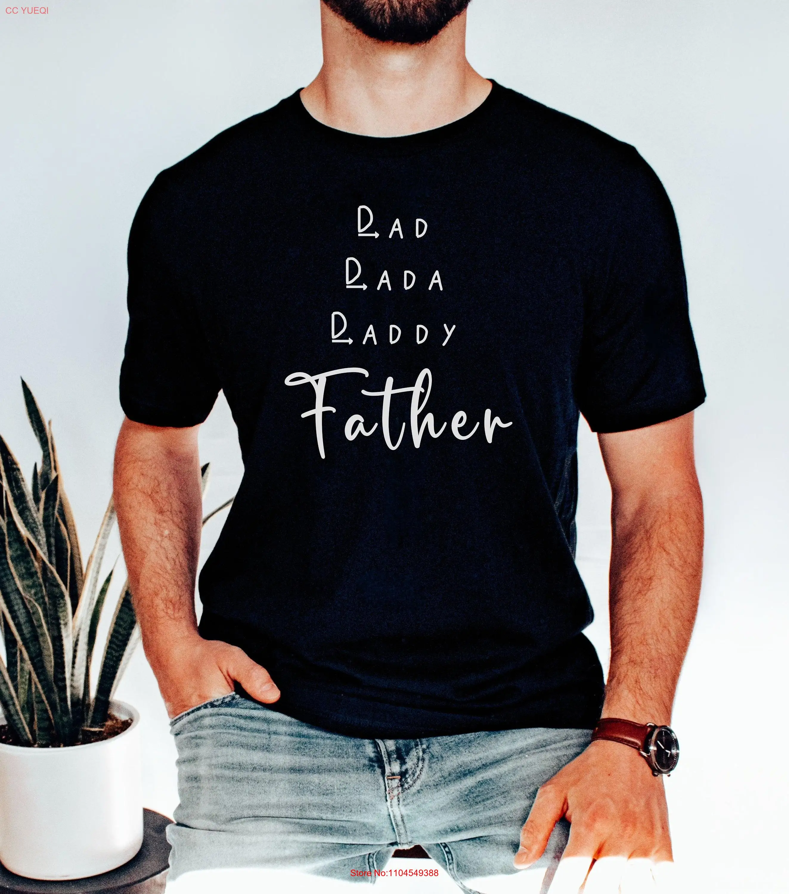 

Футболка Dad Dada Daddy Father, новая забавная футболка с длинными или короткими рукавами на День отца