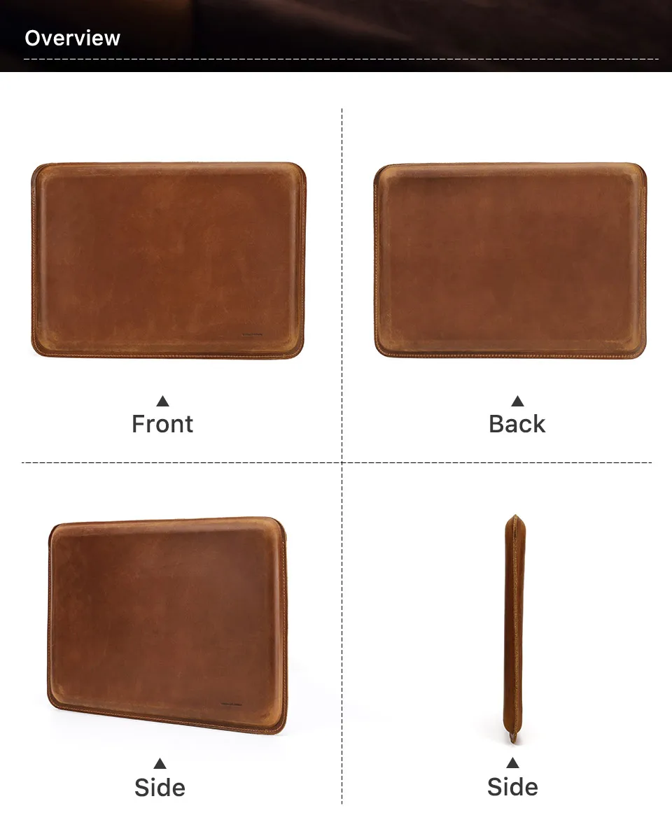 KONTAKTE FAMILIE Echtleder-Laptop-Hülle für MacBook Pro Air 13 14 16 M4 M3 M2 Cover HP DELL XPS 13 Computertasche Herren – Detail 10