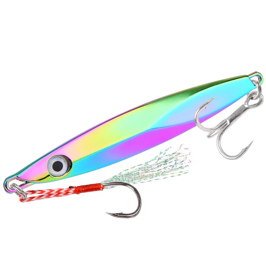 20 szt. Metalowych Przynęt Wędkarskich Jig 30g 40g 60g Crankbait Jig Spoon Wobler Przynęta do Wędkarstwa Morskiego Pesca Srebrzyste — zdjęcie 6