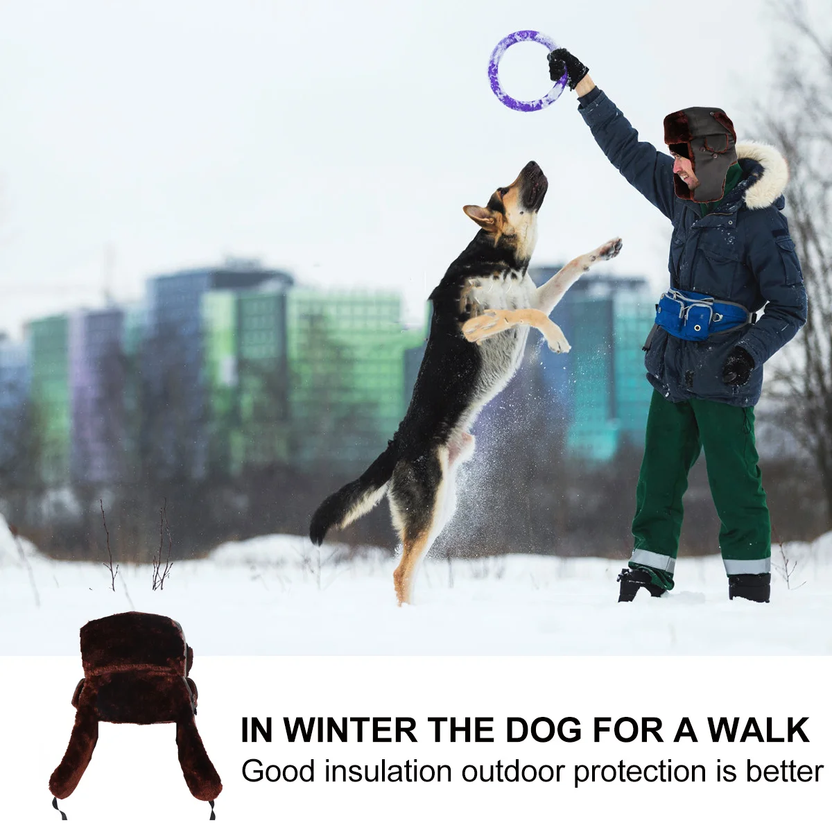 1Pcs Winter Earflap Hat Windproof Durable Safe Material Protect Ears Great Gift Family Friends Windproof Hat Pilot Trapper