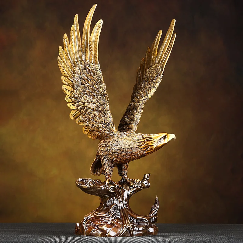 Eagle Ornament Home Office Large Eagle Spreading Wings Copper Craft Opening Gift Showcasing Grand Plans