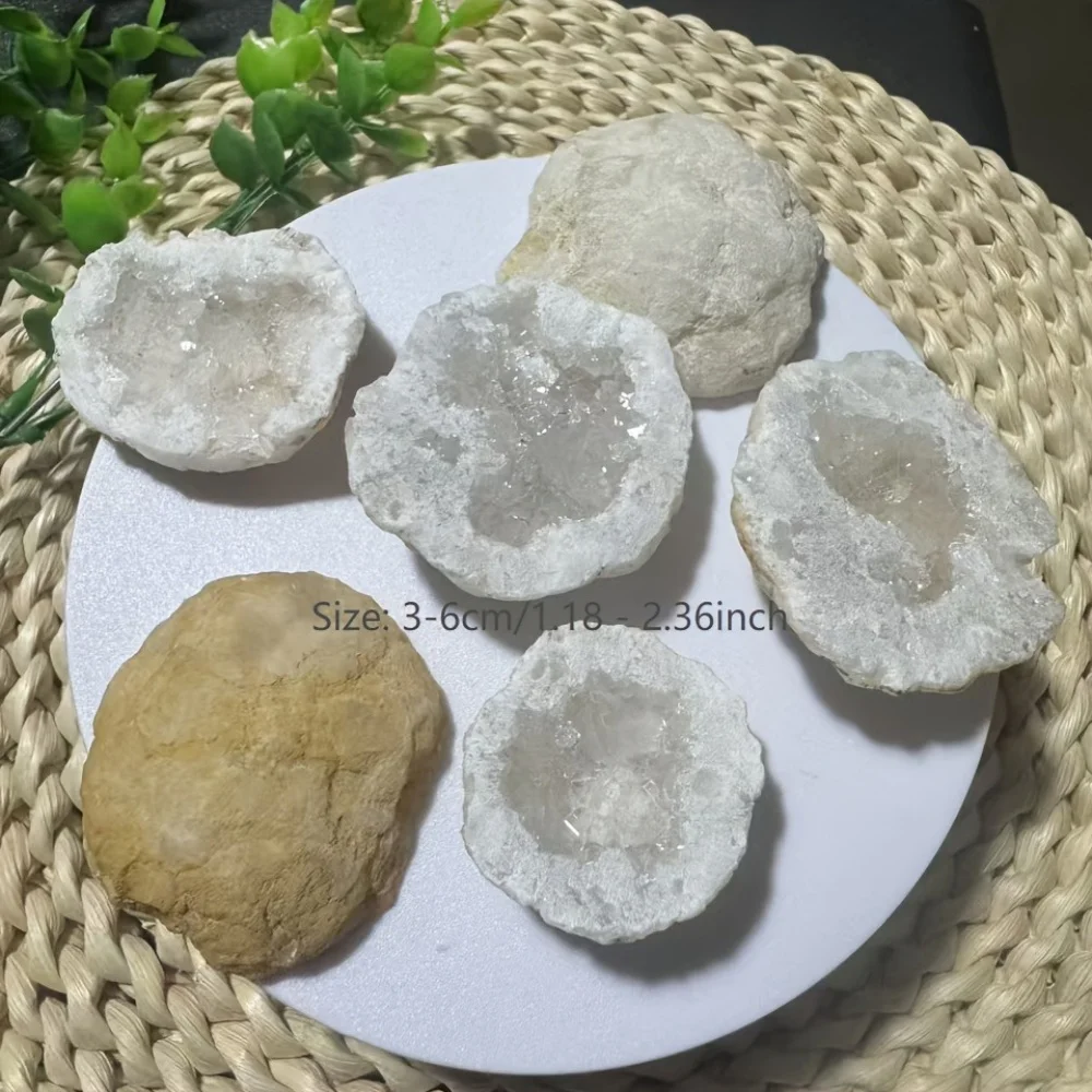 

Natural Healing Stone Rough Raw Stone Mini White Agate Geode Mineral Specimen Rock Crystal Agate Geode for Decorative