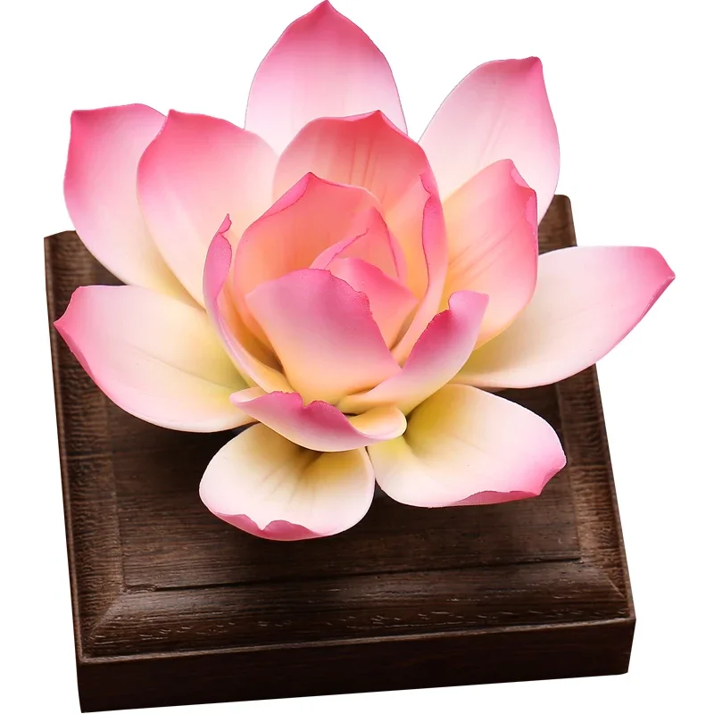 

Ceramic handmade lotus Buddha hall Buddha front flower simulation lotus seven-color lotus Buddha supplies decorative ornaments