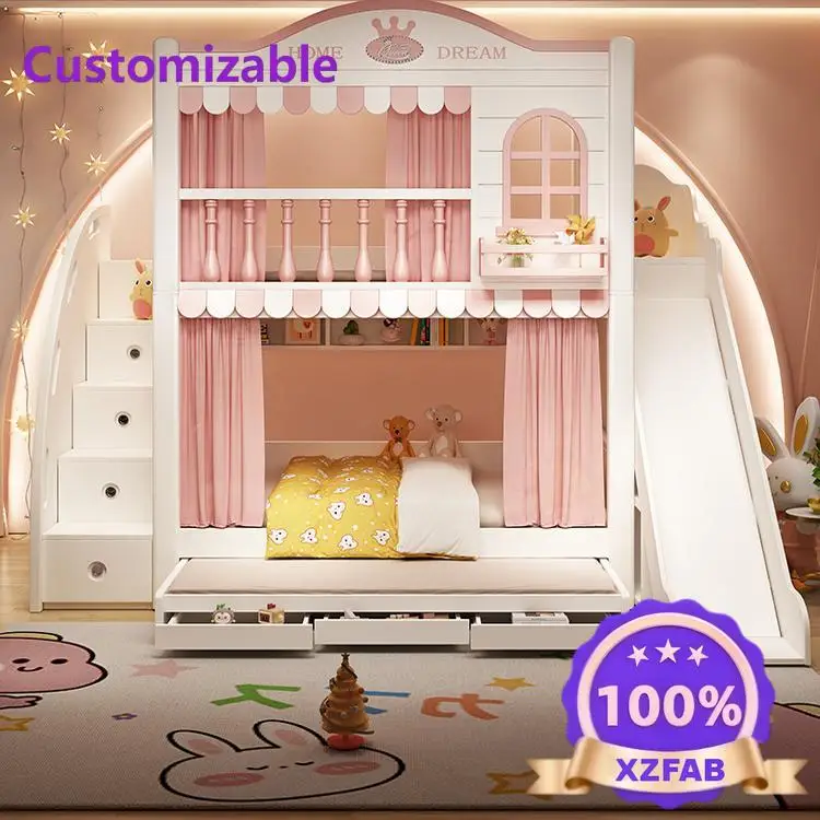 Factory Direct 2026 Children's bed Bunk bed Castle tree house bed Small apartment Adult multi-function bunk  Princess