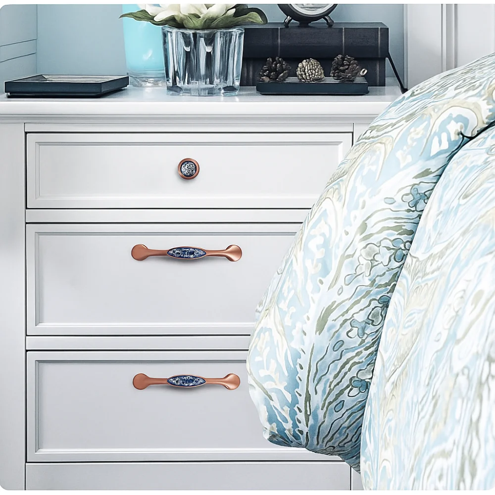 

2pcs High-end Luxury Handles Contemporary Sleek European Ceramic Knobs Ceramic Minimalist Design Cabinet Handles Cabinets