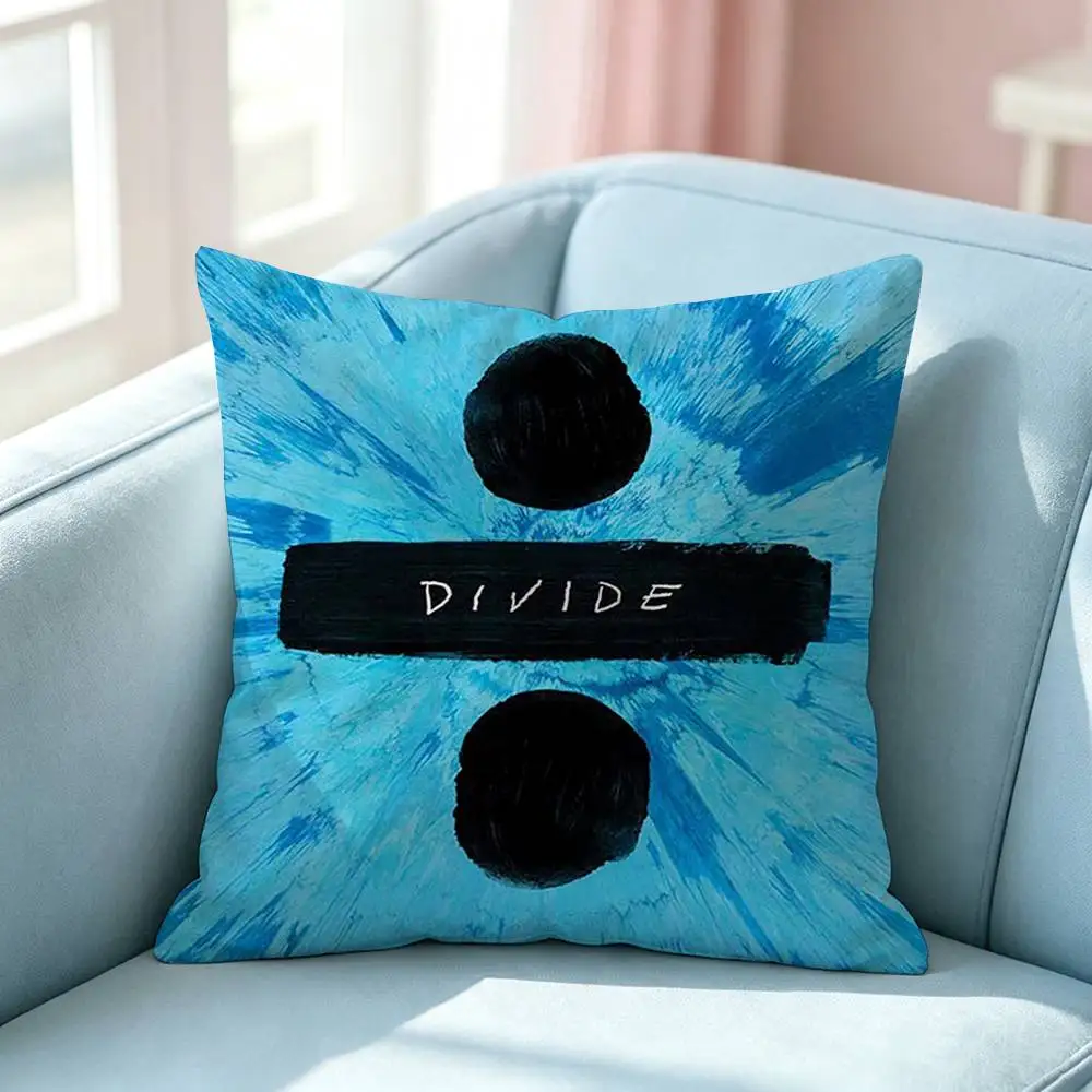 Singer Ed Sheeran Hit Album Pillow Case Square Double-Sided Sofa Cushion Cover Bedroom Bedside Pillow