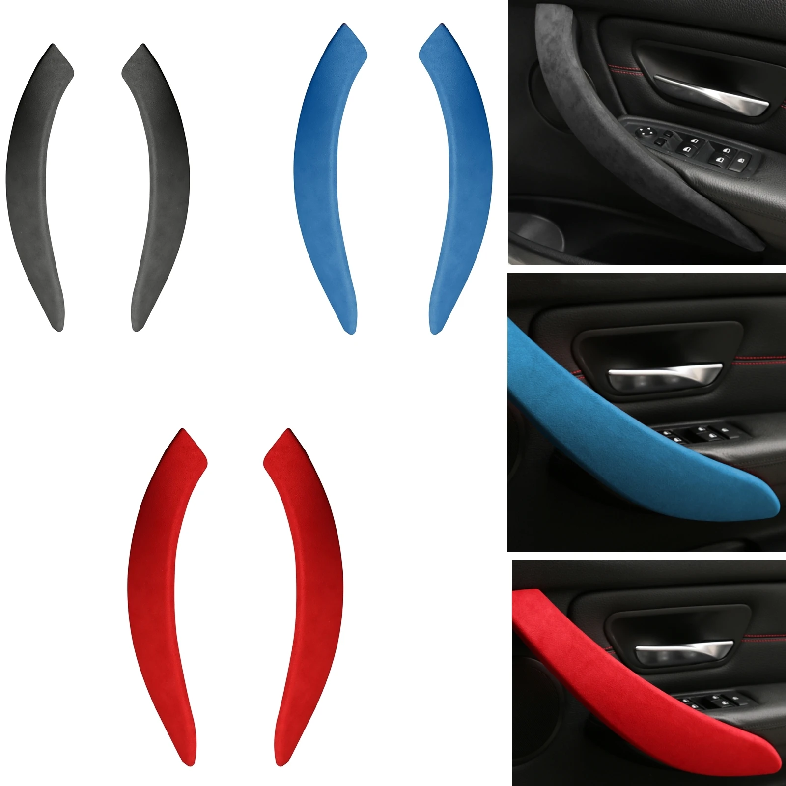 

Car Door Panel Side Armrest Pull Handle Cover Trim For BMW 3/4 Series F30 F32 F33 F35 F83 318 320 323 2013-2019