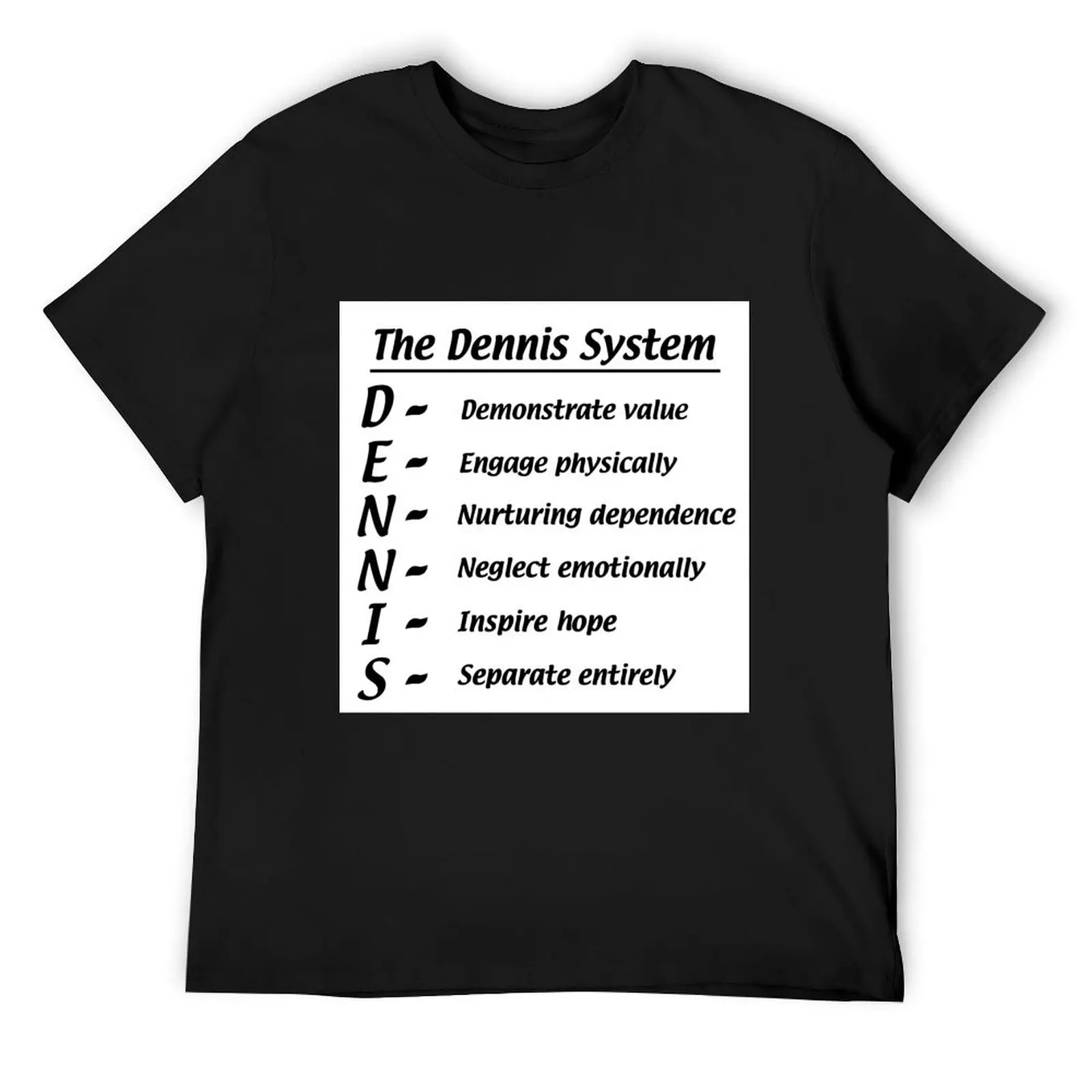 

The Dennis System T-Shirt customizeds summer top plain white t shirts men