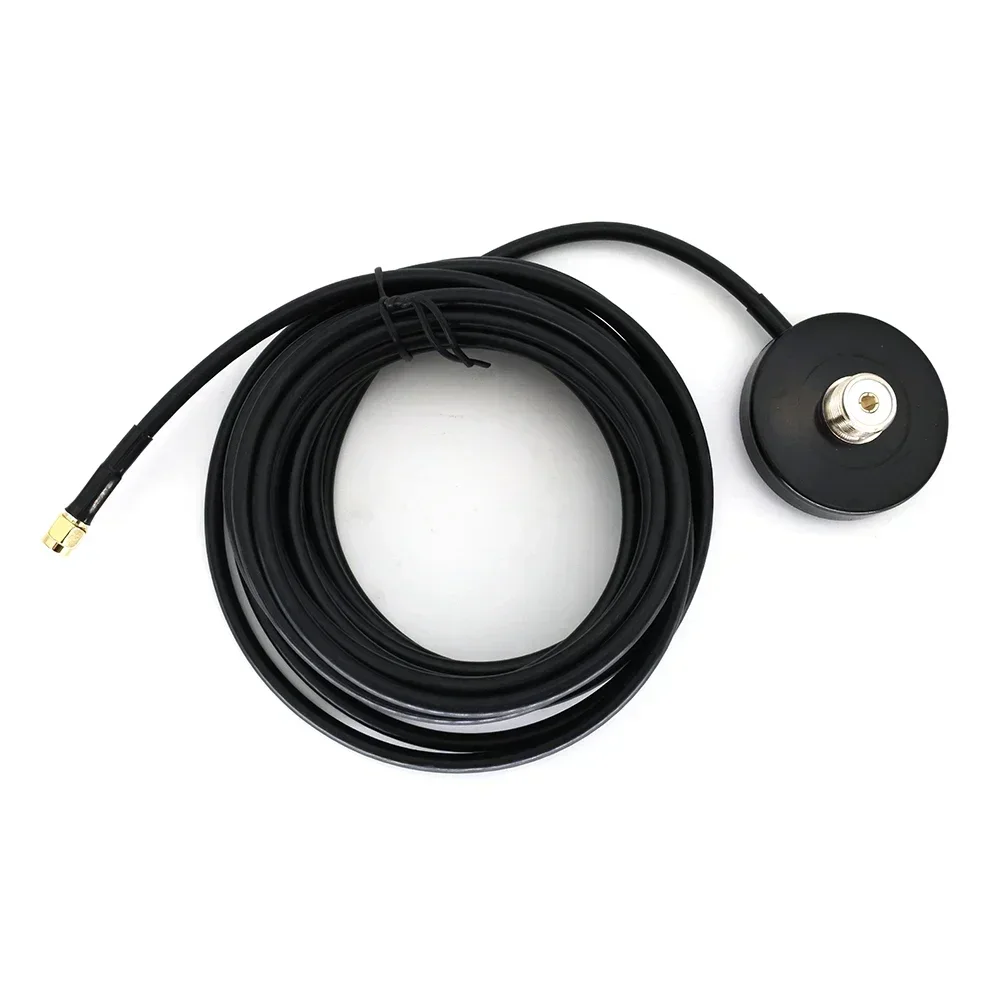 SMA-Male Connector Outdoor Antenna 5.5CM Strong Magnetic Base Large Sucker 5Meter Long Range RG58 Extension Cable