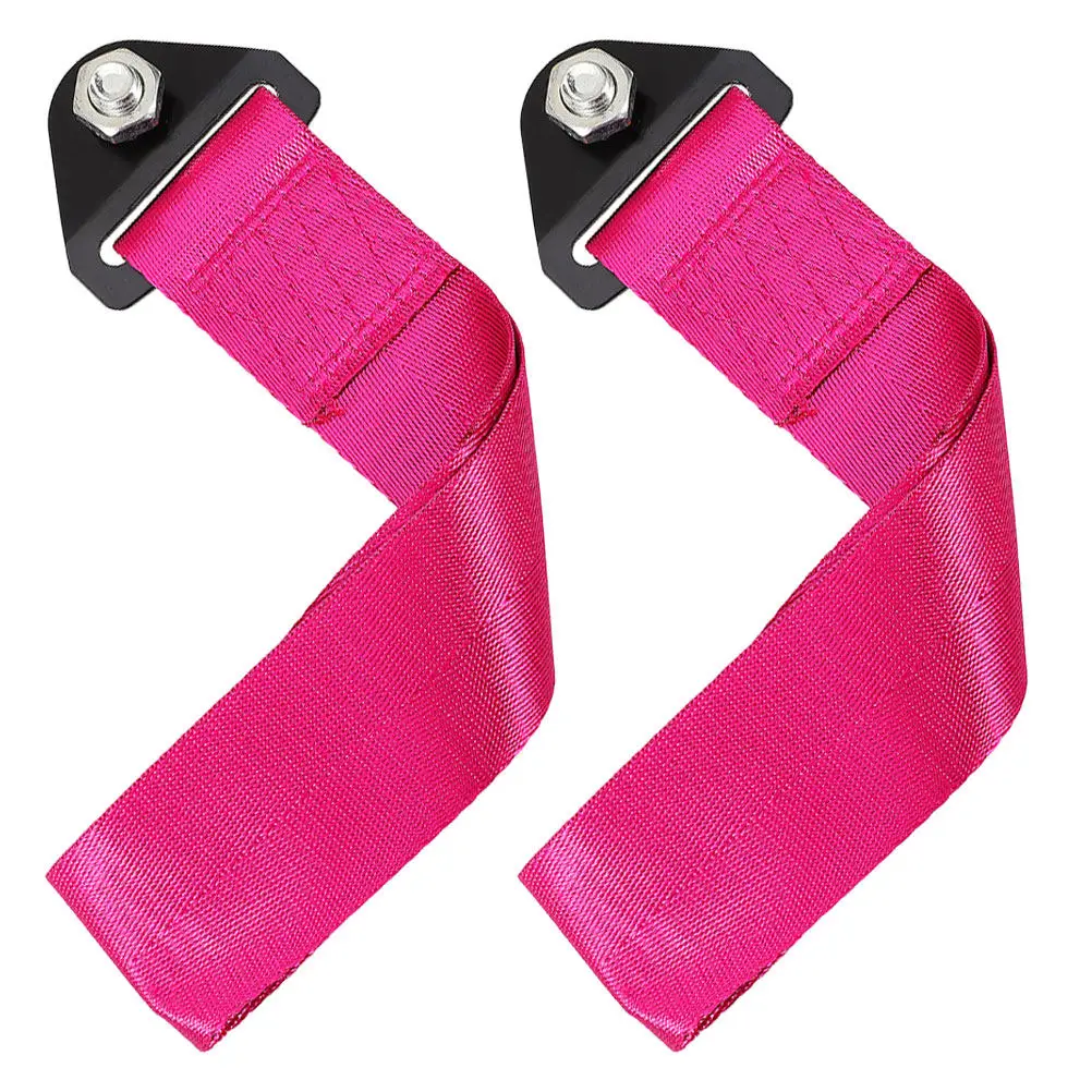 

2Pcs Decorative Tow Strap Universal Car Modification Towing Strap Easy Installation for Front Bumper Exterior Upgrade