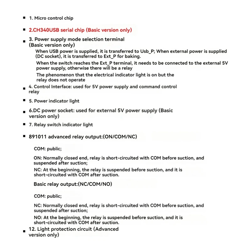 Relay Module USB To CH340 Serial Control Relay Module Optocoupler Protection TYPE-C Interface Module