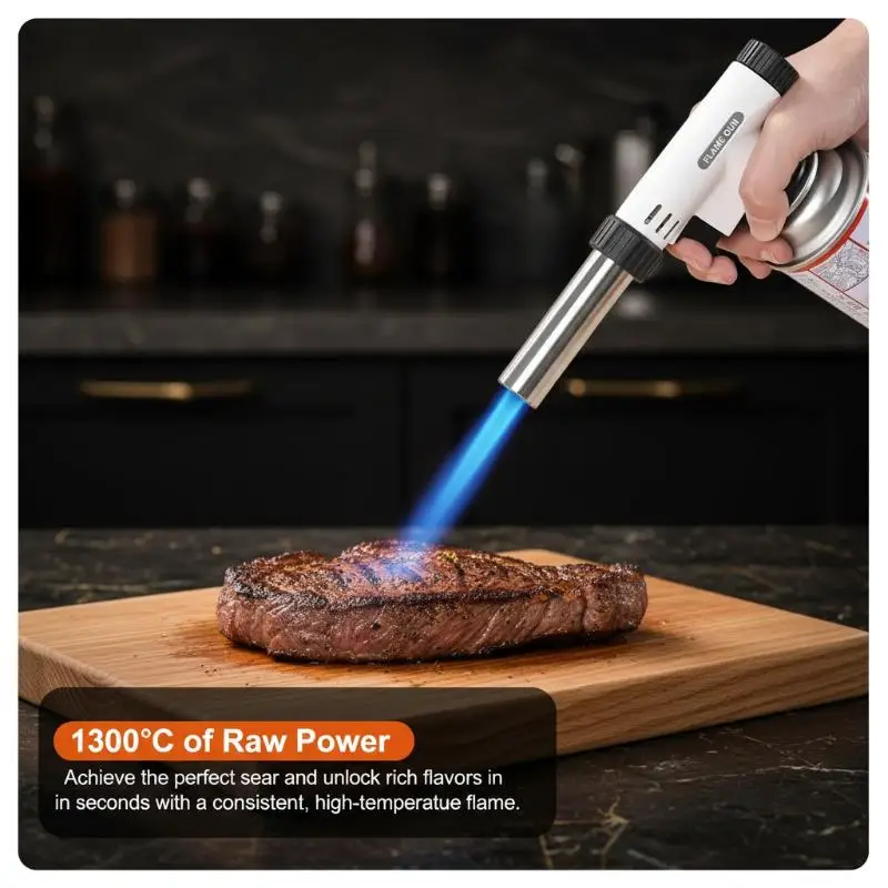 Burner flame camping baking barbecue gas welding head welding lighter butane metal flame welding lighter heating