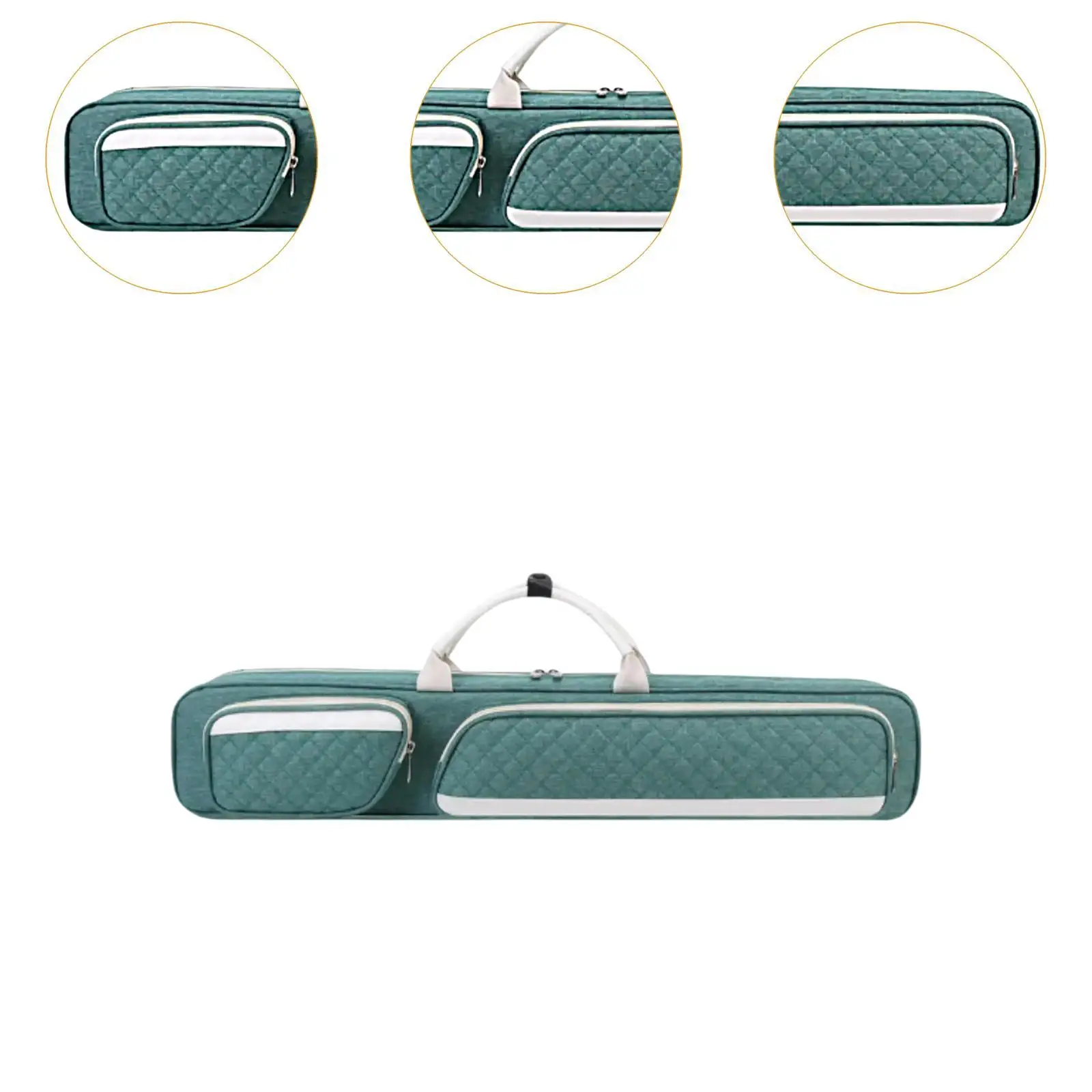 Poolkoffer 7-gaats biljartaccessoires Reizen Lichtgewicht poolkeu-etui Antislipkussen Poolkeu-draagtas Stok-draagtas