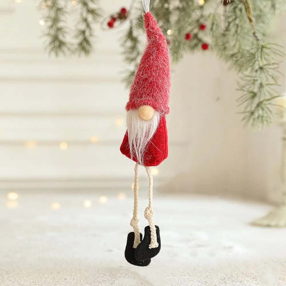 Red Christmas Bird Rudolf Doll Pendant Handmade Exquisite Vine Bird Bells Pendant Knitted Christmas Tree Hanging Bells