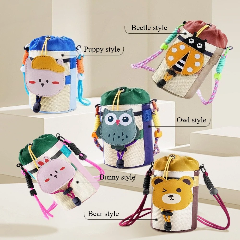 

Cute Cartoon Bicycle Basket Insulated Water Bottle Bike Front Storage Bags Portable Handlebar Hanging