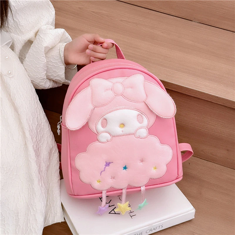 

Cartoon Anime Children Backpack Kawaii Cinnamoroll Kuromi Kt Cat Melody School Bag High Capacity Student School Backpack Gifts