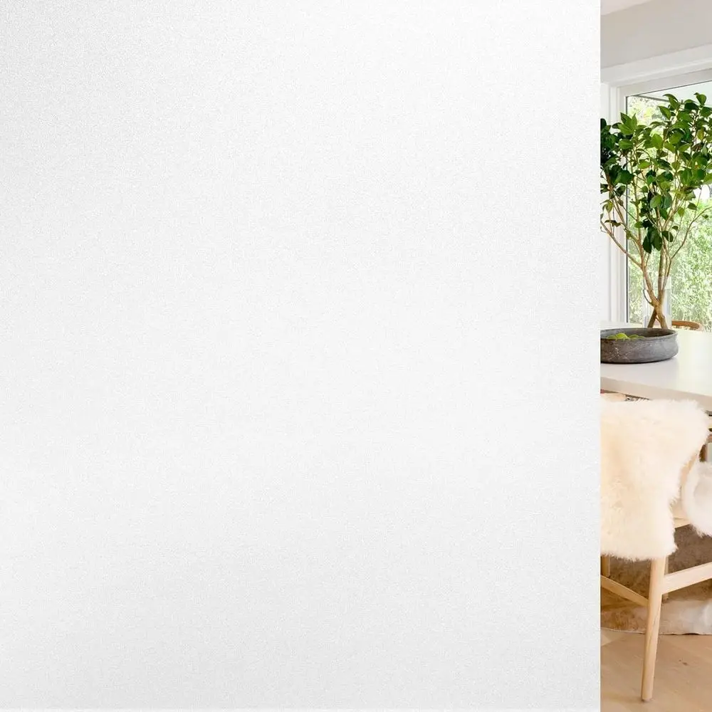 Película de privacidad para ventanas de baño, color blanco, 17.5 x 78.7 | Vinilo Adhesivo Estático Removible, Opaco Esmerilado para Día y Noche