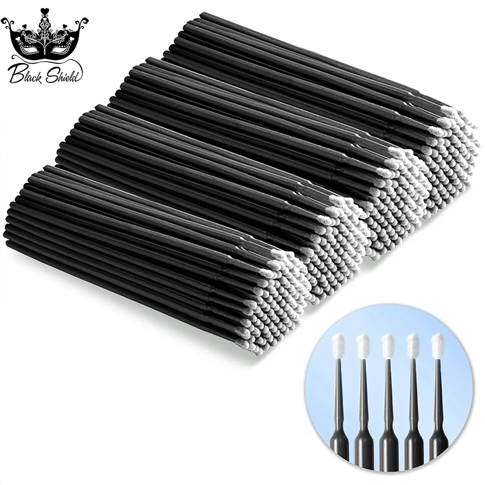 100Pcs Eyelashes Extension Makeup MicroBrush Individual Lash Removing Swab Cleaning Micro Brush For Eyelash Extension Tools