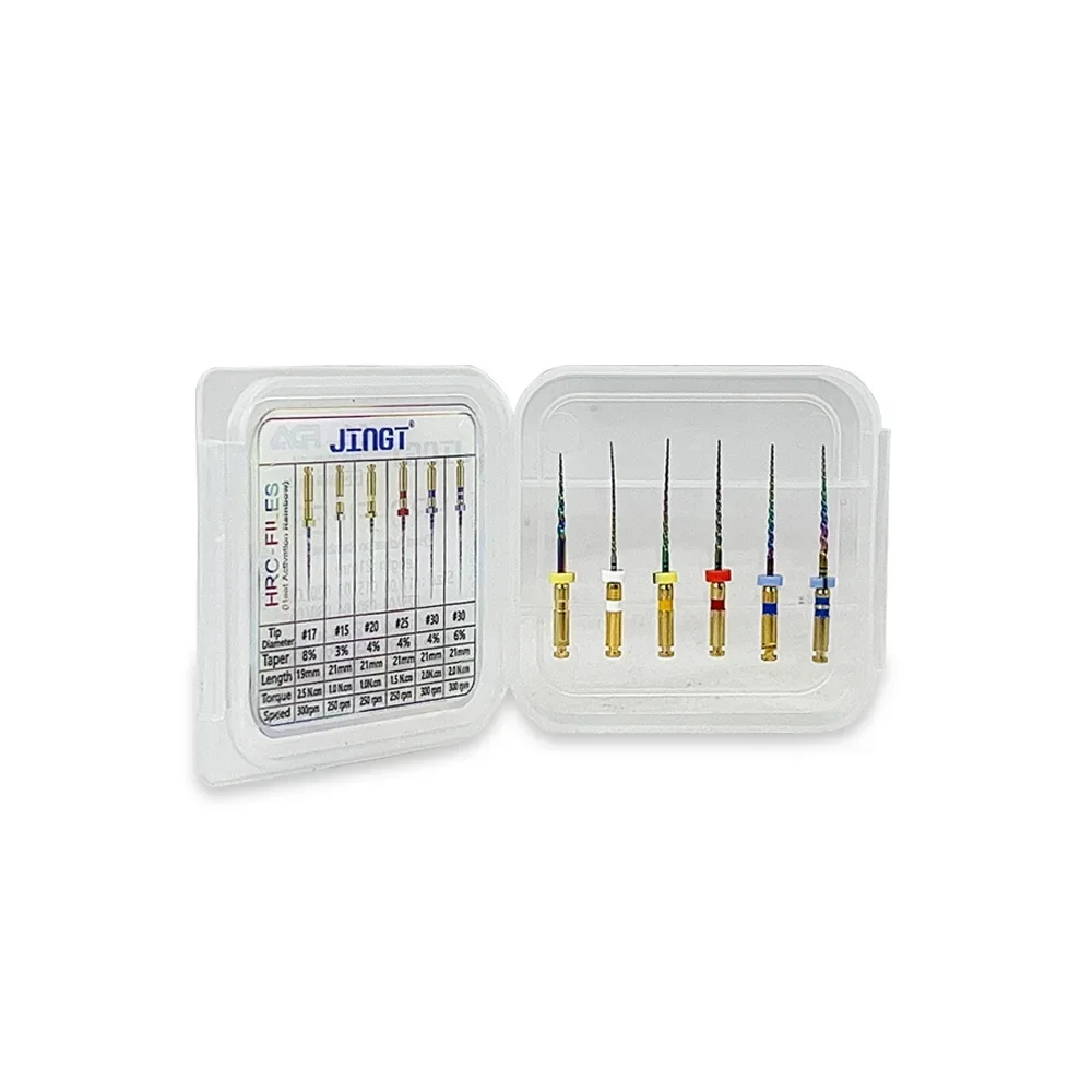 JINGT Dental File TC-FILES Heat Activation Rainbow Tube File Nickel Titanium File System 21mm/25mm/31mm Dental Tools