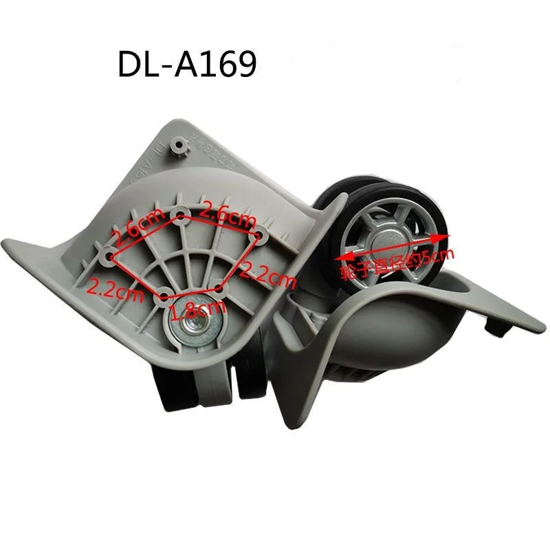 Mute Double Luggage Wheels Durable Caster Replacement DL-A169 with Screws for Travel Case