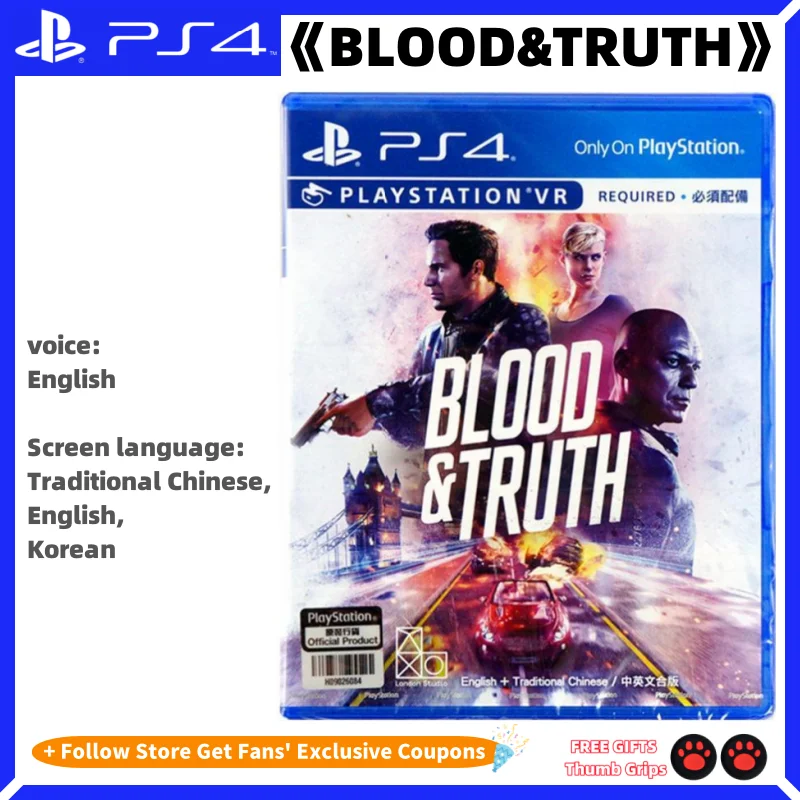 Sony Playstatio4 Genuine New Game CD Blood and Truth PS4 Playstation4 Game Card SONY Ps4 Games Blood and Truth Blood Truth