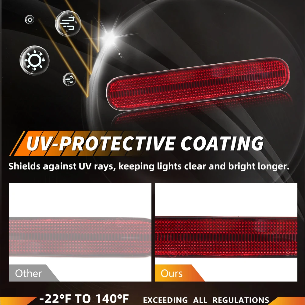 2 قطعة عاكسات المصد الخلفي الذيل ضوء الضوء الخلفي يغطي ل 2006 2007 2008 2009 2010 2011 شيفروليه HHR لا لمبة/المقبس