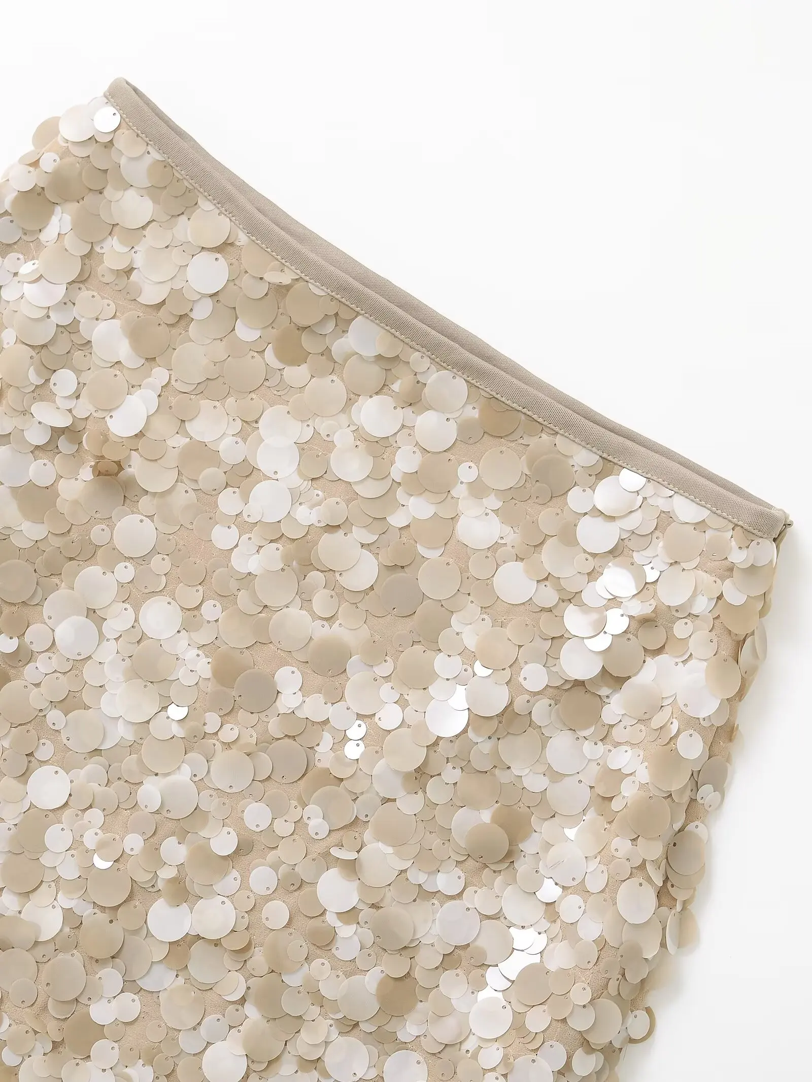 디이지 여성 2025 여름 신상품 패션 글리터 하프 스커트 독특한 사이드 지퍼 다용도 슬림 미니 스커트 여성용