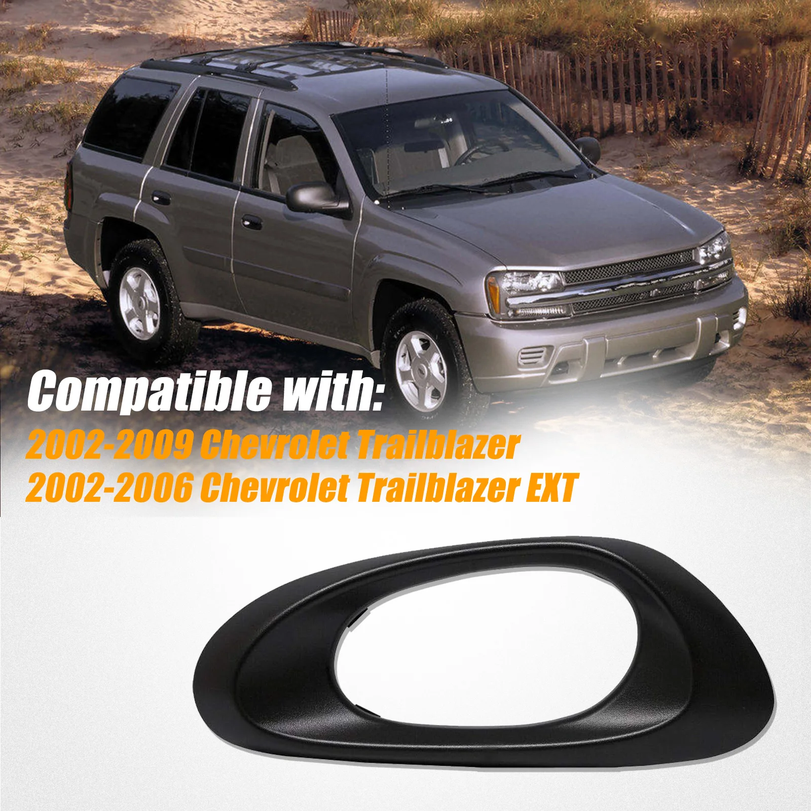 Interior Door Handle Trim Panels Front/Rear Driver and Passenger Side Bezels Compatible with 2002-2009 Chevrolet Trailblazer