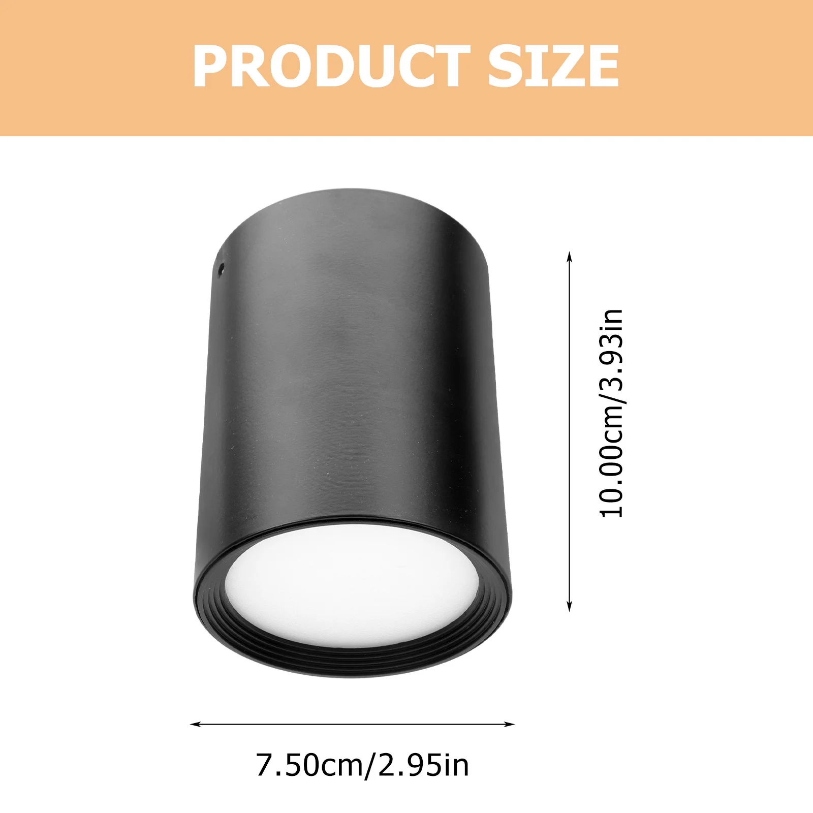 1Pcs LED Ceiling Downlight Surface Mounted Non-Punch Cob Spotlight Black Efficient Heat Dissipation Commercial Lamp