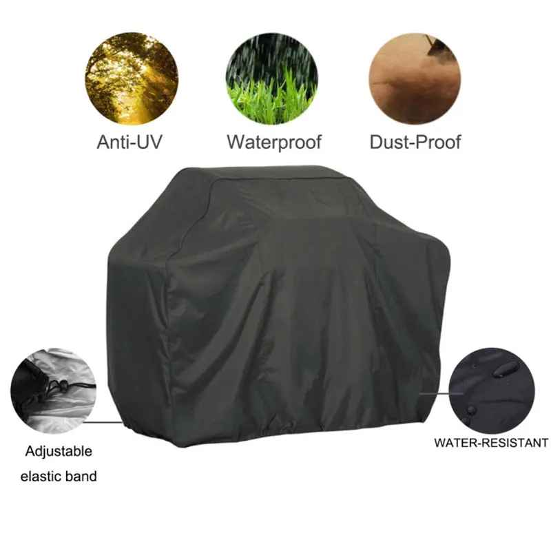 BBQ Grill Barbeque Cover Anti-Dust Waterproof Weber Heavy Duty Charbroil BBQ Cover Outdoor Rain Protective Barbecue Cover