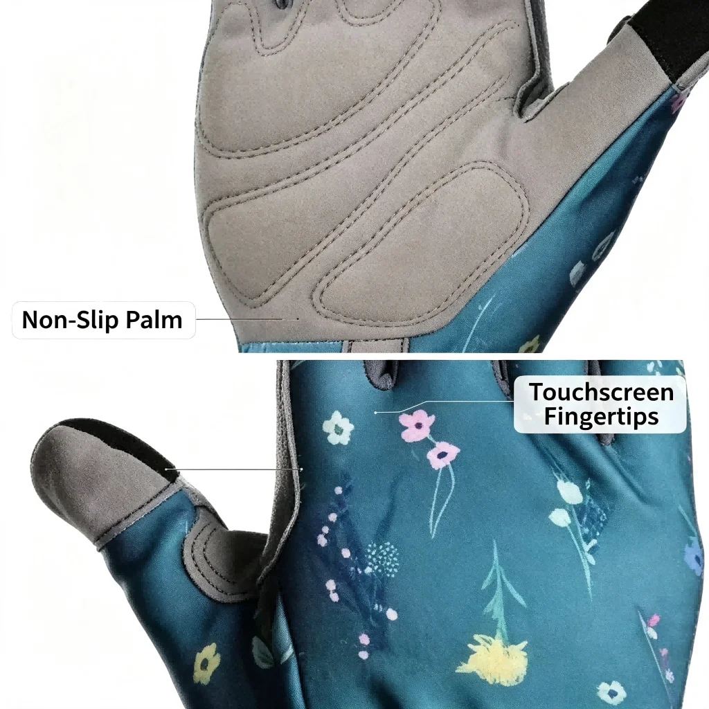 Microfiber gardening gloves with puncture resistant design and breathable structure for effective hand protection in garden work