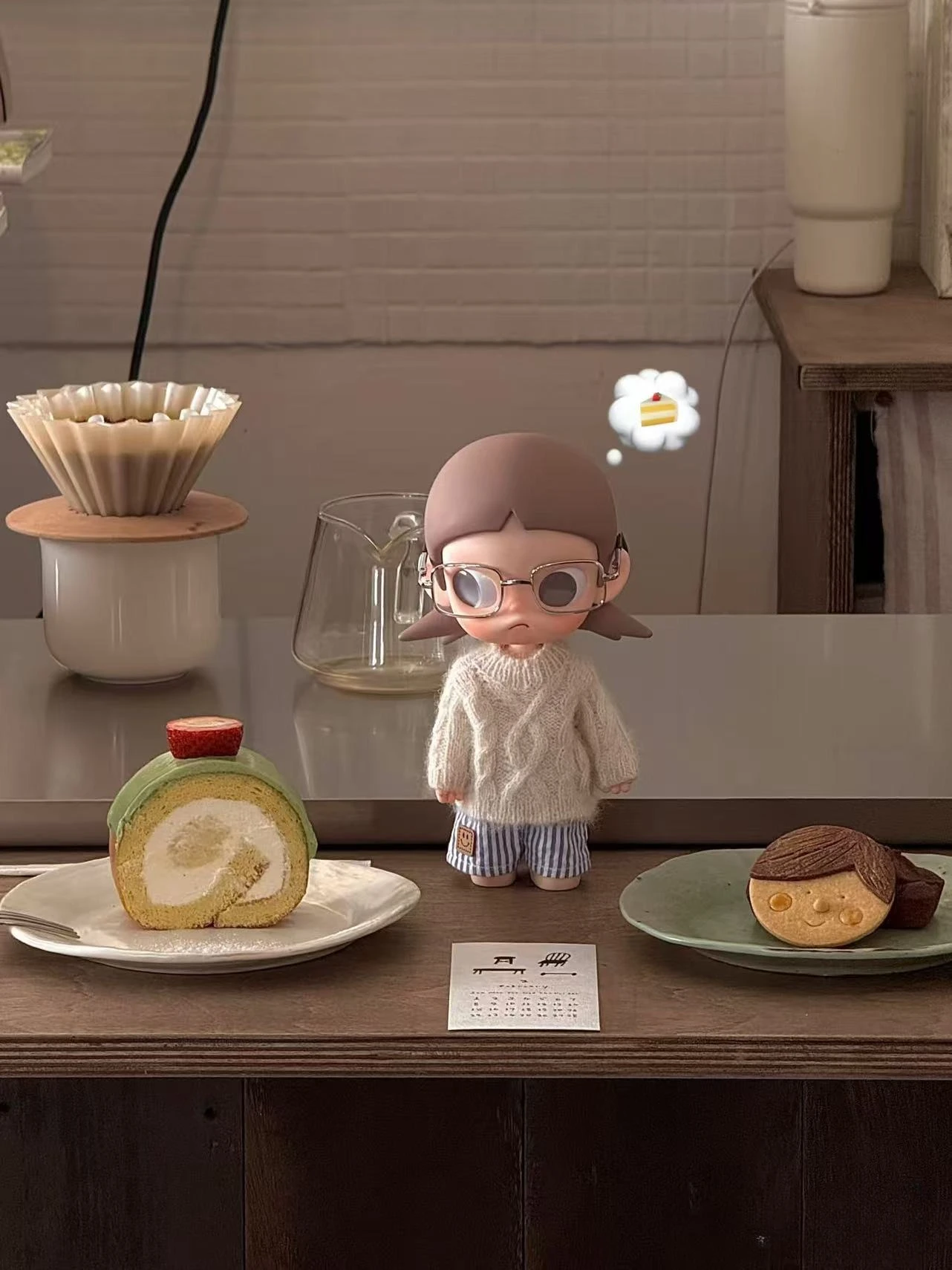 Cool Sweater & Glasses Dress‑up Fits For ZSIGA 1/8 BJD Doll Dress‑up Accessories, Doll Not Included
