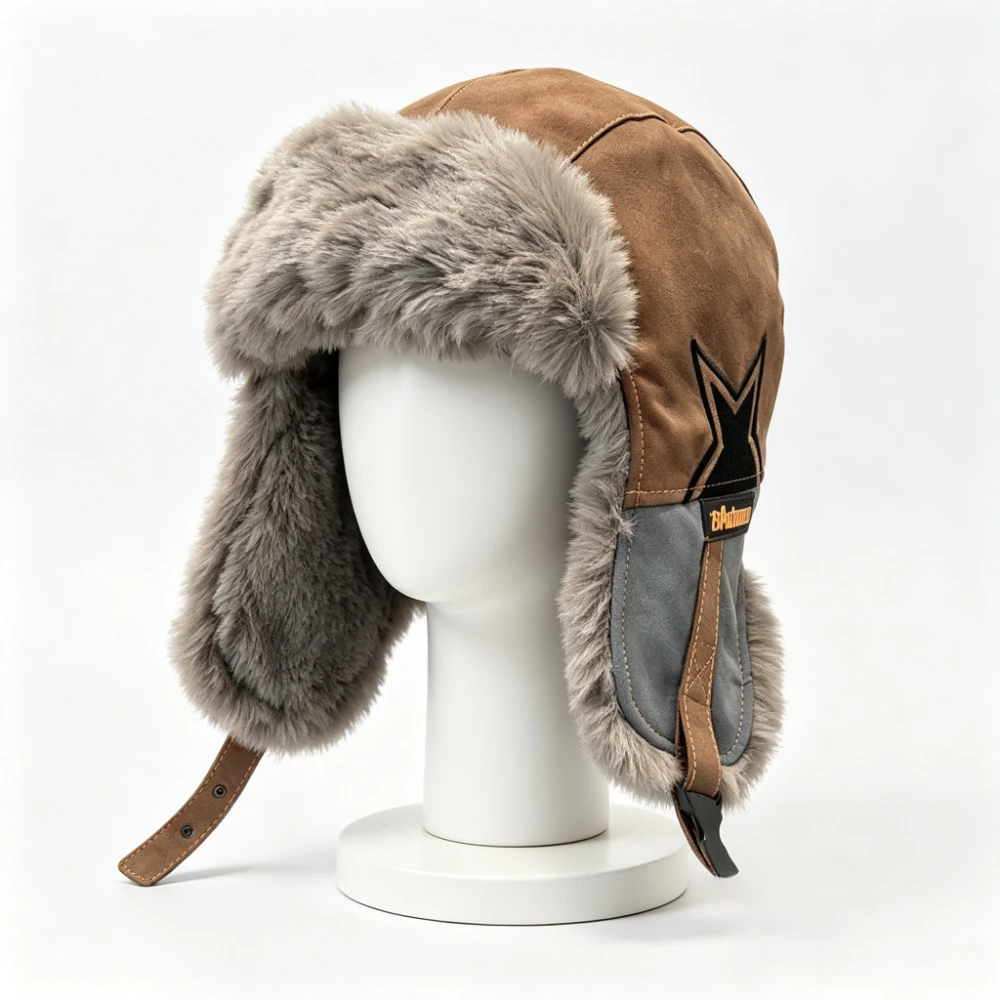 New Lei Feng hats for men and women in autumn and winter, thickened warm cycling ear hats for women, outdoor windproof flight