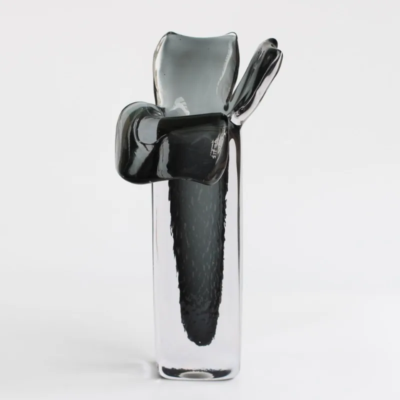 

Modern light luxury style thick, hand-blown glass vase ornament soft