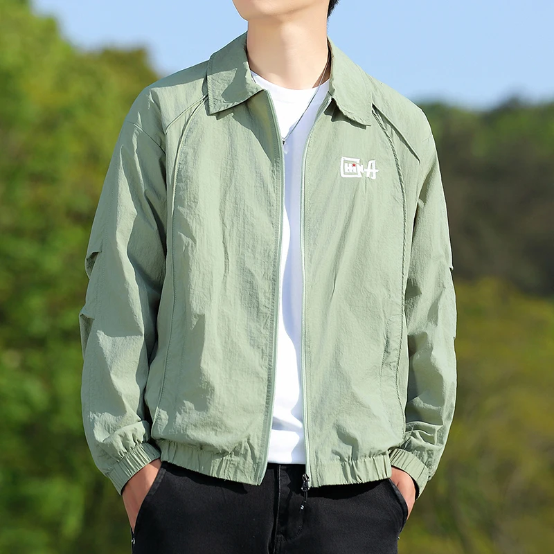 Men's Sun Protection Clothing Summer Fashion Thin Solid Color UV Protection Outdoor Skin Coat Jacket Sports Daily Travel Leisure