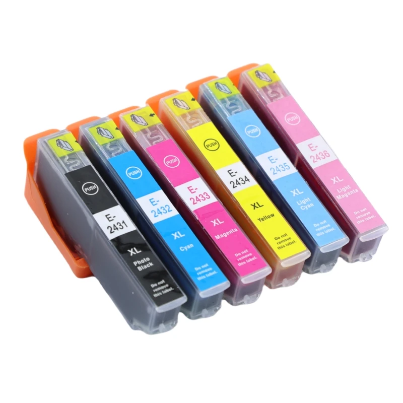 Compatible Ink Cartridge 24XL T2431 T2432 T2433 T2434 T2435 For Epson XP-750 XP-850 XP-950 XP-860 XP-55 XP-760 XP-960 Printer
