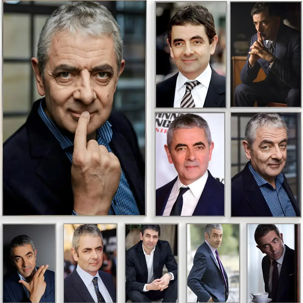 comedy actor r-rowan atkinson Poster Classic Wall Art  Home Decor  Peel and Stick Unframed