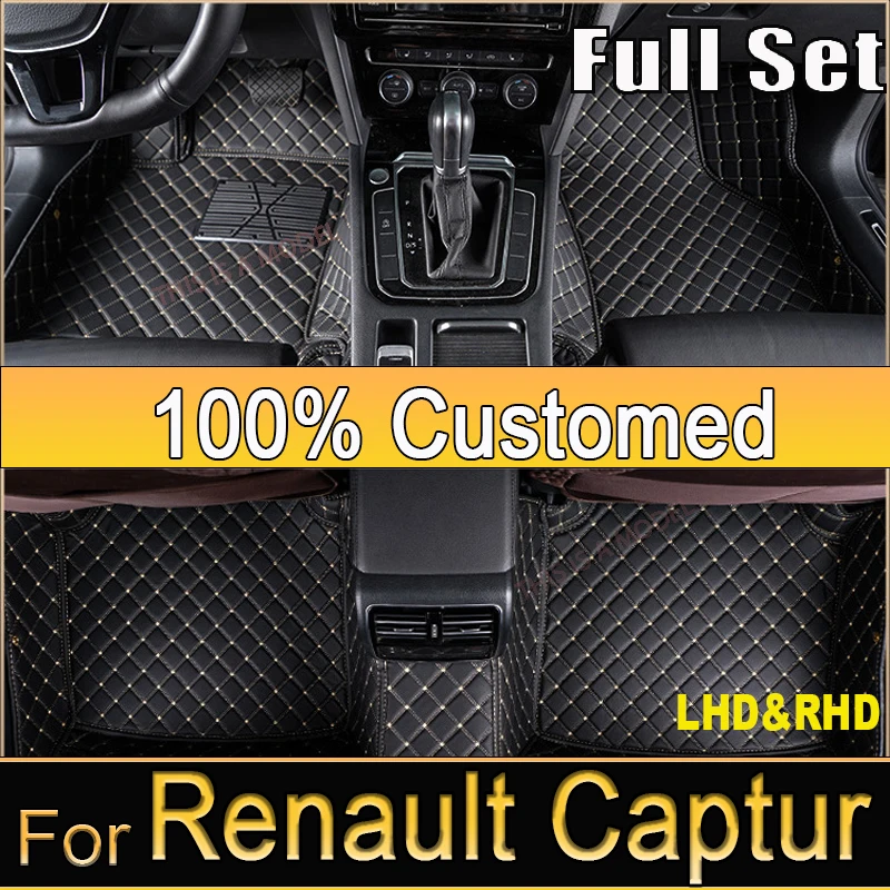 For EU Renault Captur (B Platform) 2018 2017 2016 2015 2014 2013 Car Floor Mats Styling Custom Auto Accessories Carpets Protect