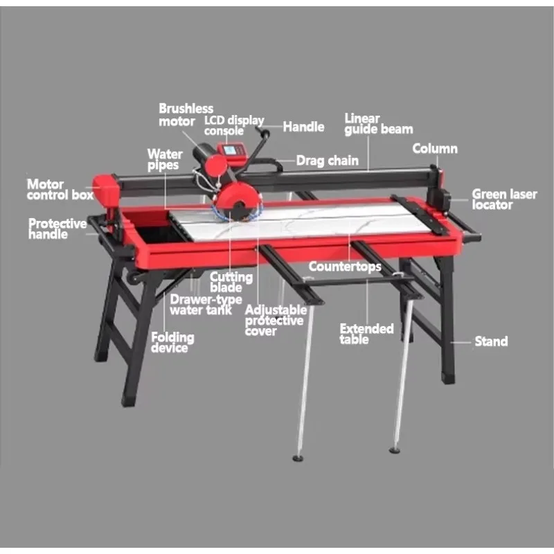 Automatic Water Jet Tile Cutter Desktop Multi Function 45 Degree Sintered Stone Beveling All in One Machine view 6