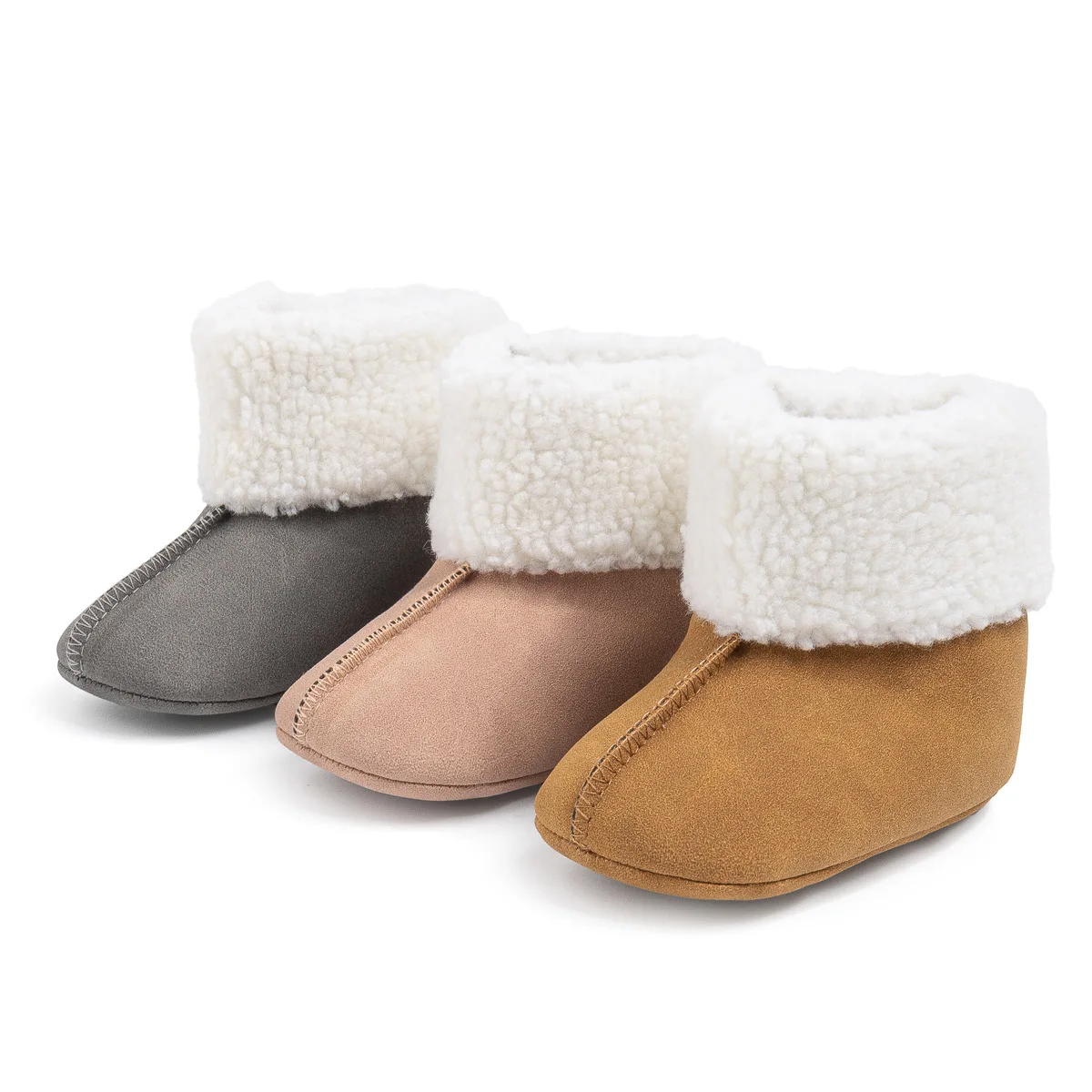 Kids'Casual Shoes Snow Boots Cartoon Solid color Winter Shoes For Baby Warm Anti-slip Soft Bottom Pink Brown Shoes Size 11-13