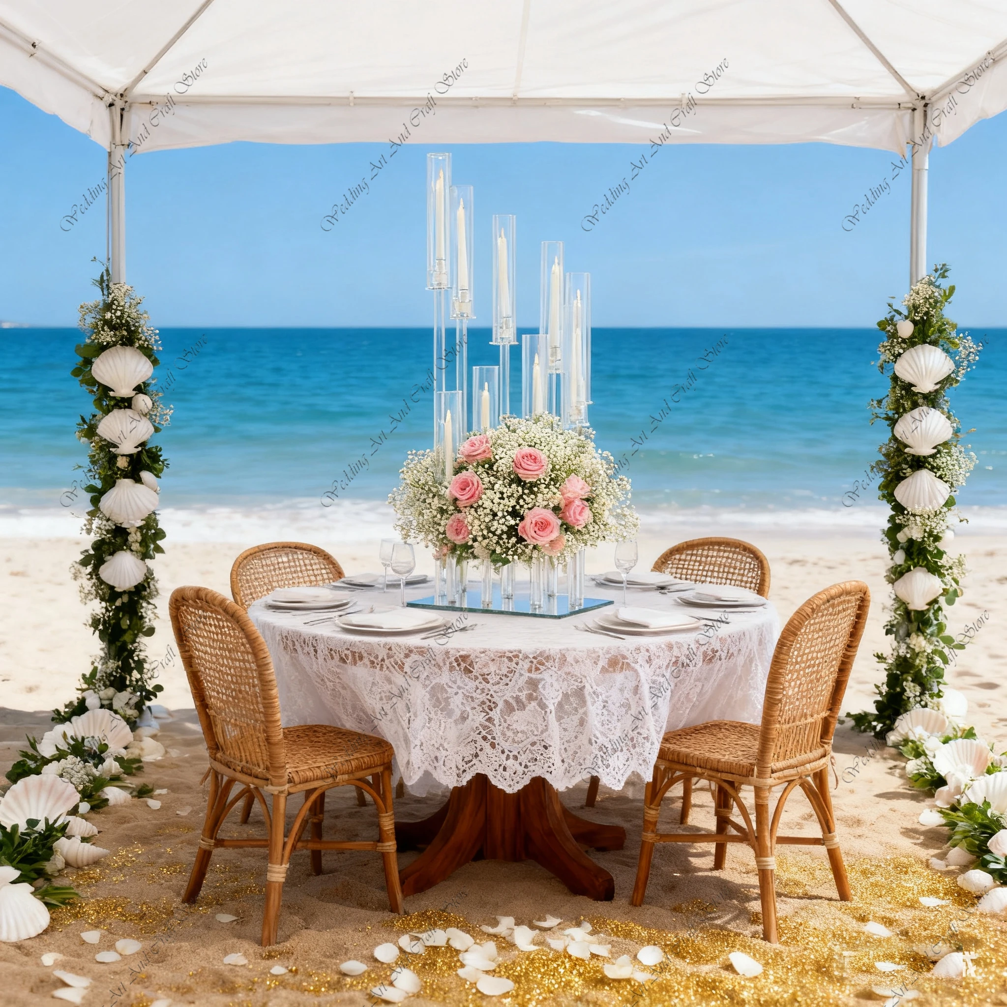 

10 шт., 9 рычагов, акриловый зеркальный конус, канделябр, зеркальное основание, прозрачный подсвечник, центральная часть стола для свечей Votive Pillar ivy56