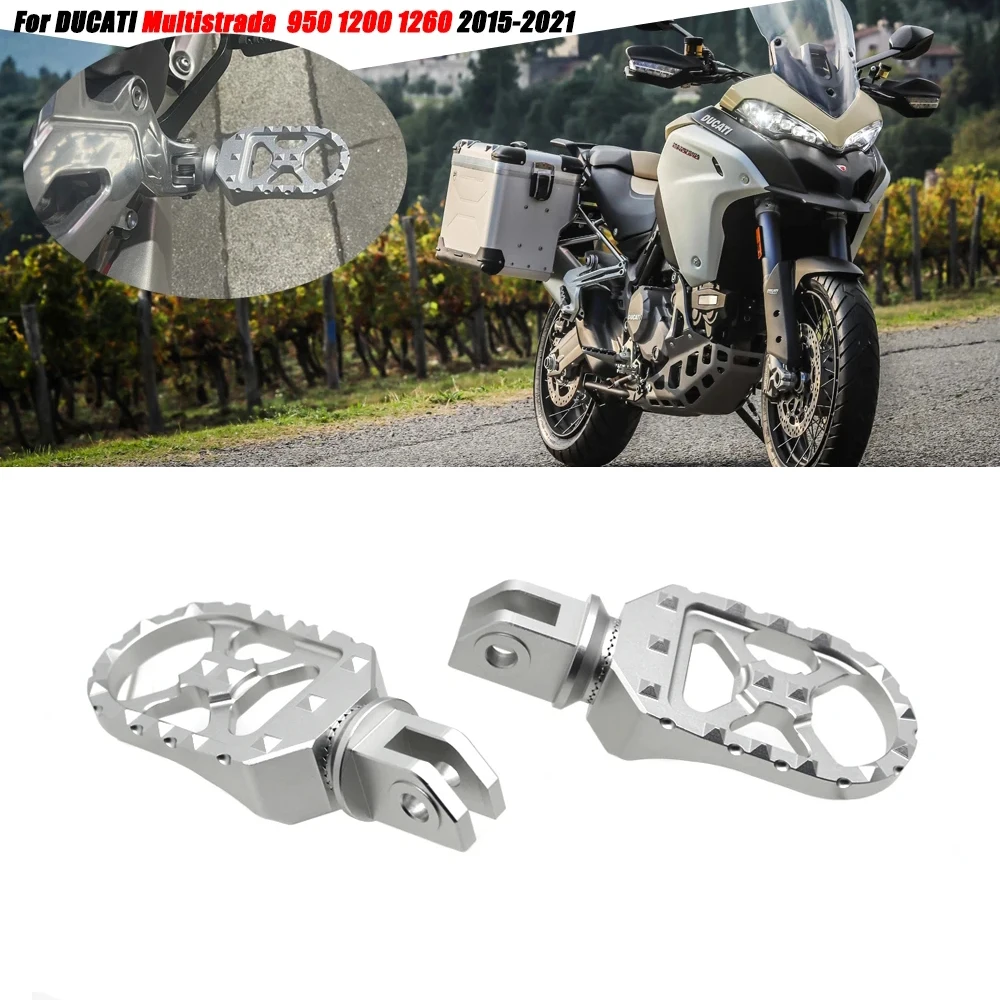 

For Ducati Multistrada 1200S ENDURO 950 1200 1260 2015- Adjustable Front Footrest Rotatable Passenger Foot Pegs Rests