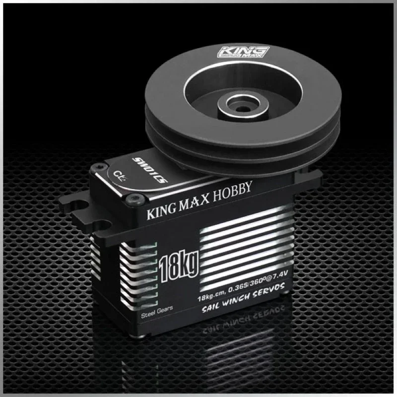 

KINGMAX SW01CS18KG High-performance Programmable Digital Standard Sail Winch Servo for Racing, Suitable for Racing Sailboats