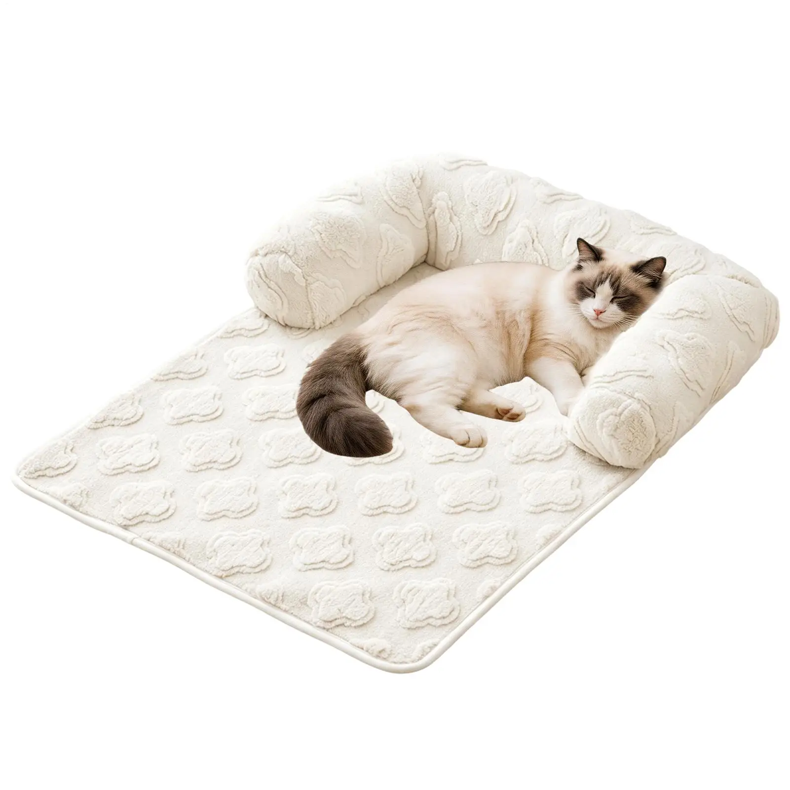 Dog Sofa Bed Protective Washable Soft Plush Non-Slip Bottom Sofa Dog Bed For Kittens Cats Small Medium Large Breeds Home Living