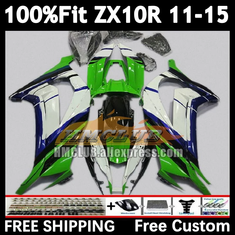 Factory Green Injection Body For KAWASAKI NINJA ZX 10R 1000 2011 2012 2013 2014 2015 170No.8 ZX-10R ZX10R 11 12 13 14 15 Fairing